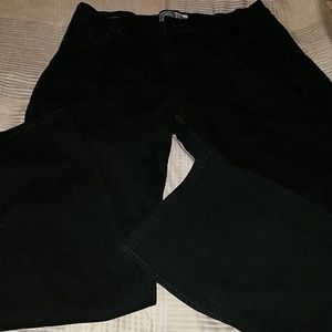 Levi Strauss & Comp. at waist black bootcu jeans